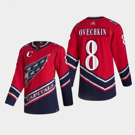 Herren Eishockey Washington Capitals Trikot Alexander Ovechkin 8 2020-21 Reverse Retro Authentic